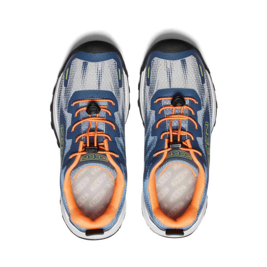 Keen Big Kids' Wanduro Speed Hiking Shoe | Vintage Indigo/Tangerine - Image 4