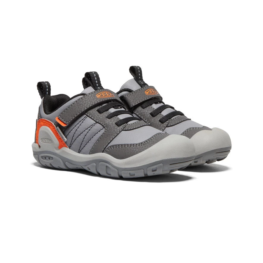 Keen Little Kids' Knotch Peak Sneaker | Magnet/Safety Orange - Image 2