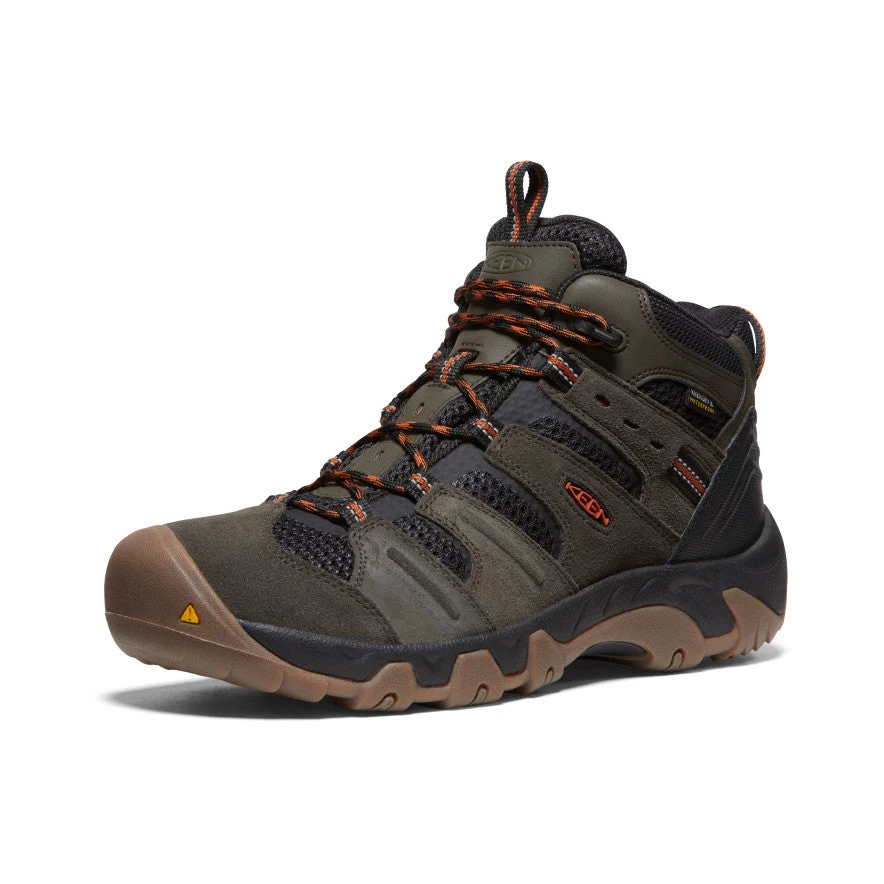 Keen Men's Headout Waterproof Hiking Boot | Black Olive/Fossil Orange - Image 3
