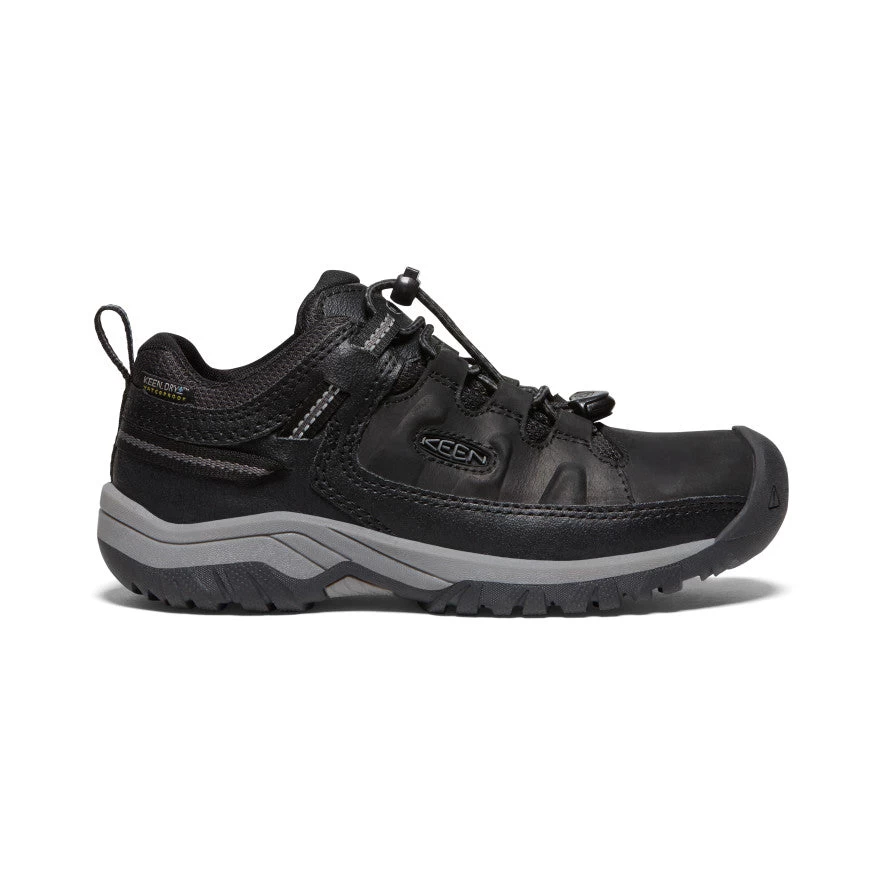 Keen Big Kids' Targhee Waterproof Shoe | Black/Steel Grey