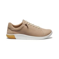 Keen Women's KNX Leather Sneaker | Safari/Star White