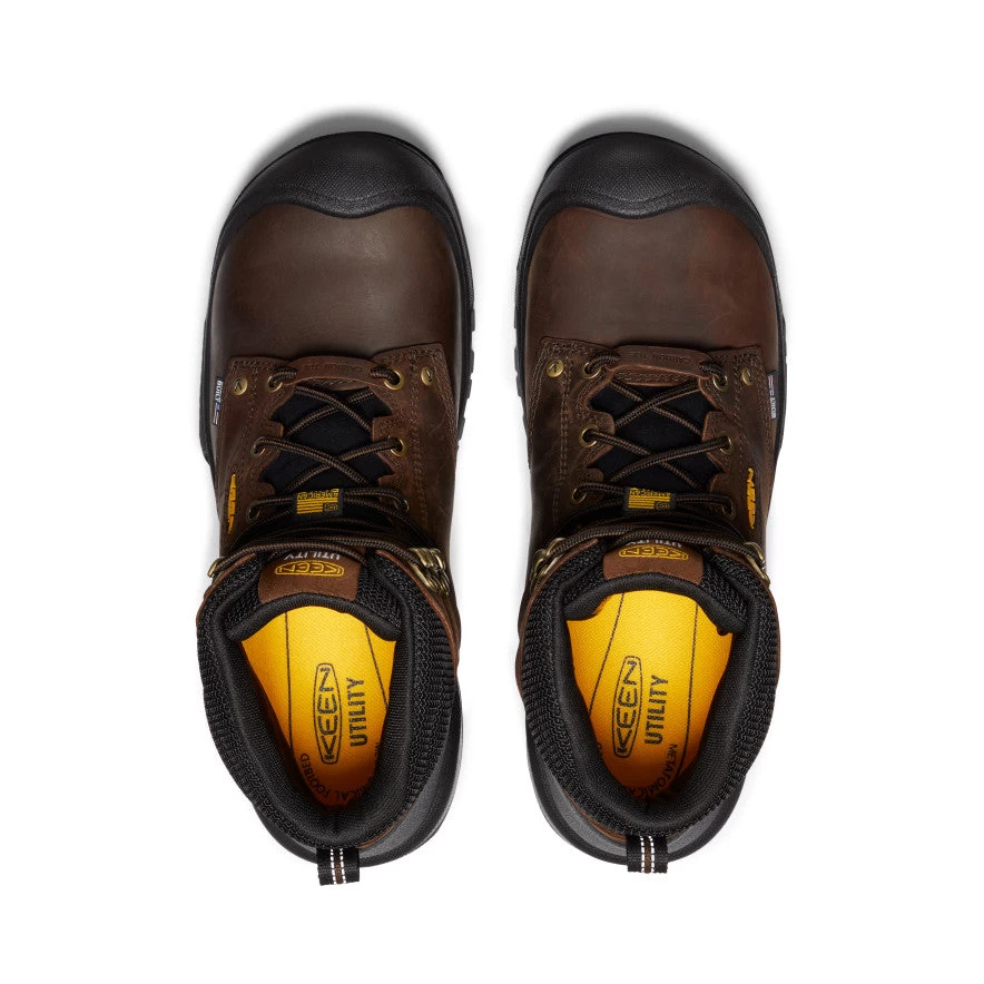 Keen Men's Independence 6" Insulated Waterproof Boot (Carbon-Fiber Toe) | Dark Earth/Black - Image 4